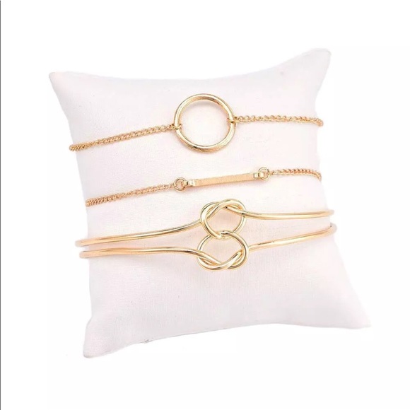 Set of 3 Gold Bracelets TRADE - Picture 2 of 2